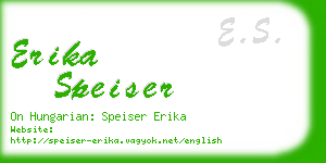 erika speiser business card